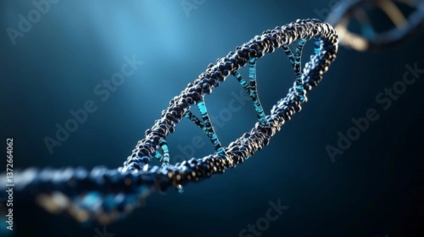 Fototapeta Exploring genetic structures laboratory digital art scientific environment close-up view dna visualization for research insights