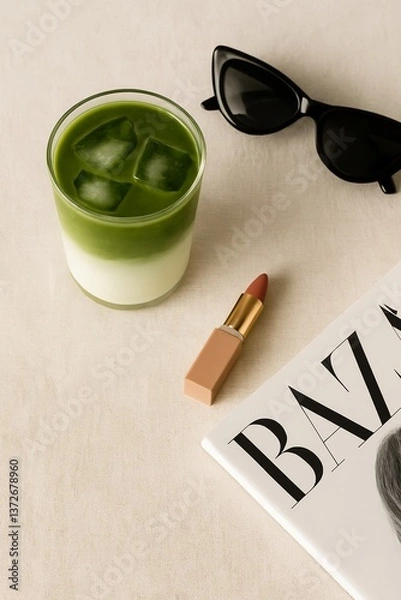 Obraz iced matcha green tea 