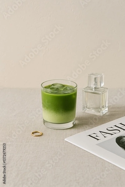 Obraz iced matcha green tea