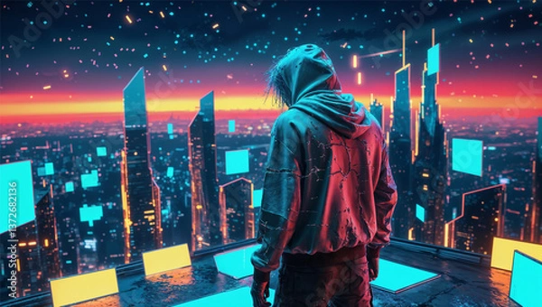 Obraz Neon Data Phantom -  wallpaper 

