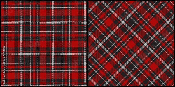 Fototapeta seamless red check plaid tartan pattern vector