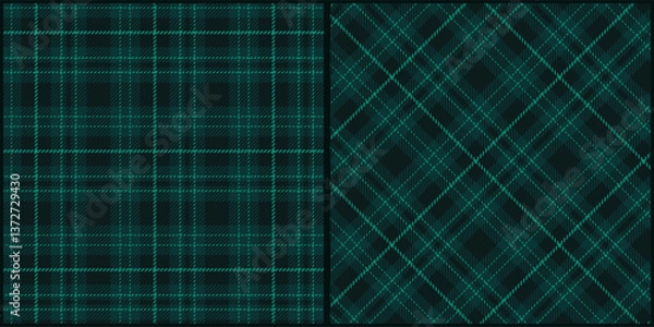 Fototapeta seamless green check plaid tartan pattern vector