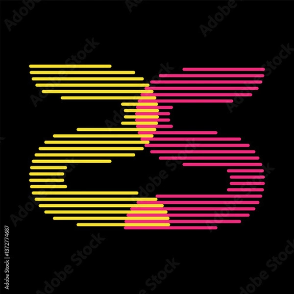 Fototapeta Number 25. Rhythmic Convergence: A Visual Symphony of Color, Balance, and Infinite Potential.