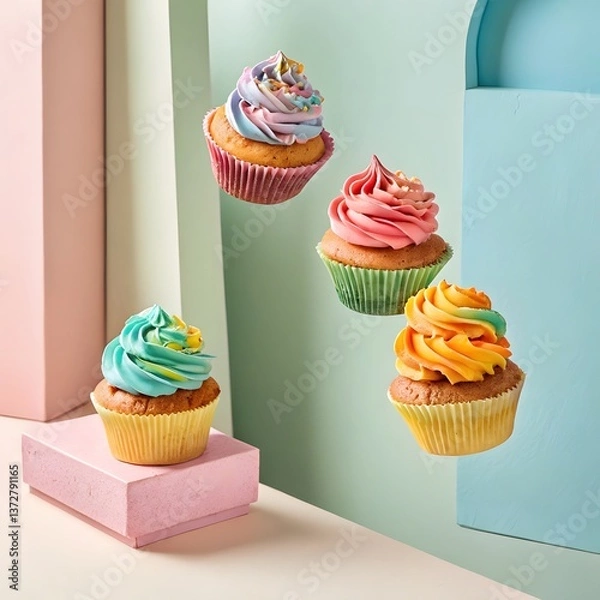 Obraz cupcakes with icing