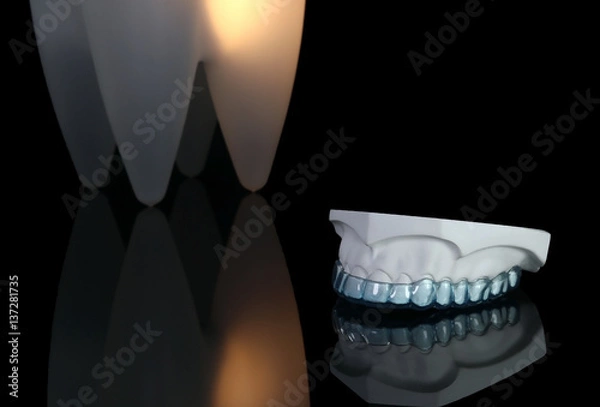 Obraz Night guard blue on black screen