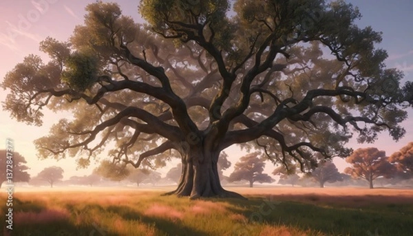 Obraz sunset in the forest