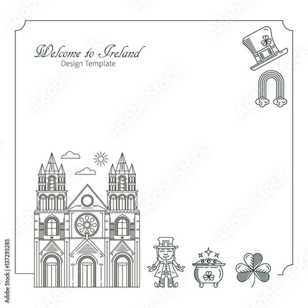 Obraz Frame with characters Ireland