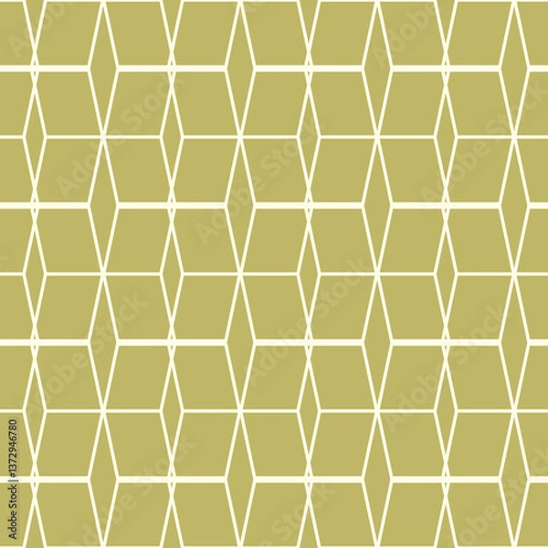Fototapeta Seamless Geometric Hexagonal Pattern in Yellow