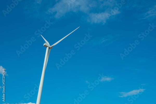 Fototapeta Power supply from the turbine blades to help reduce global warming.