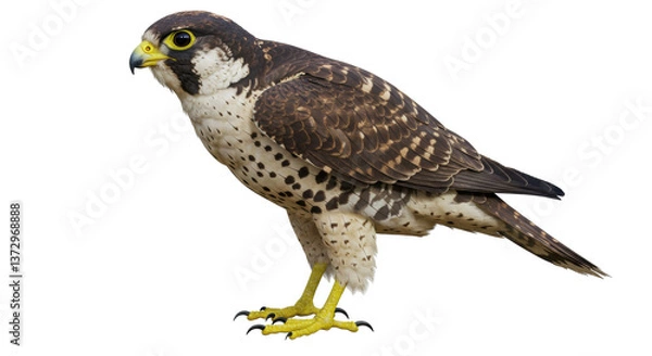 Obraz Isolated Peregrine Falcon Standing