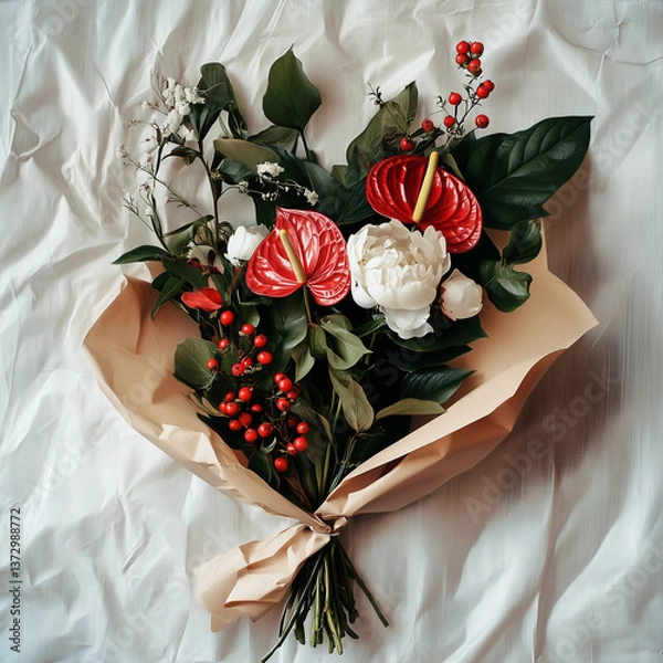 Obraz An elegant and expressive floral still life a bouquet