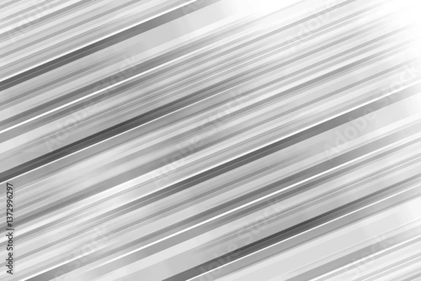 Fototapeta Abstract diagonal grayscale stripe background with transparent PNG fade, dynamic angled lines for modern tech overlays, motion effect design or digital textures
