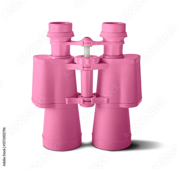 Obraz Pink binoculars isolated on transparen background	
