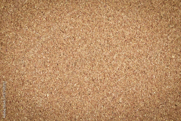 Fototapeta Brown vintage cork board texture background. Empty bulletin Board
