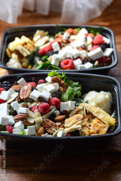 Obraz Ensalada de espinaca y pollo 