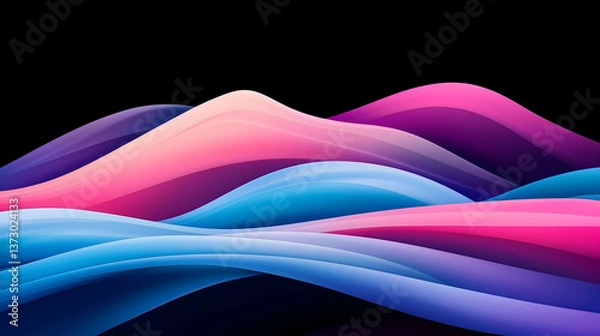 Fototapeta Abstract Colorful Waves Background