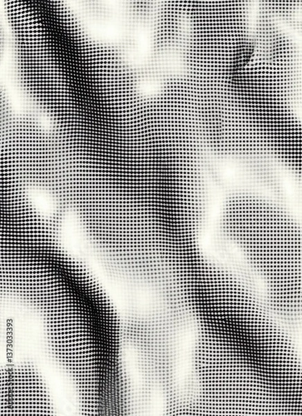 Fototapeta Soft Abstract Grid with Ink-Like Bleeds and Noise Grain