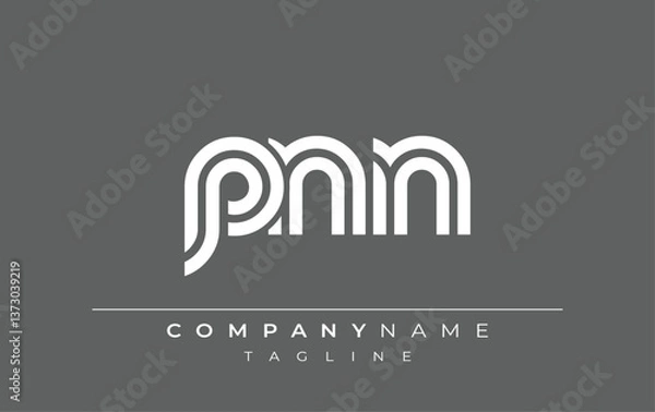 Fototapeta PNN Creative Unique Modern Letter Logo Design. Stylized logo featuring a unique letter design, presenting abstract minimalist aesthetics and modern appeal