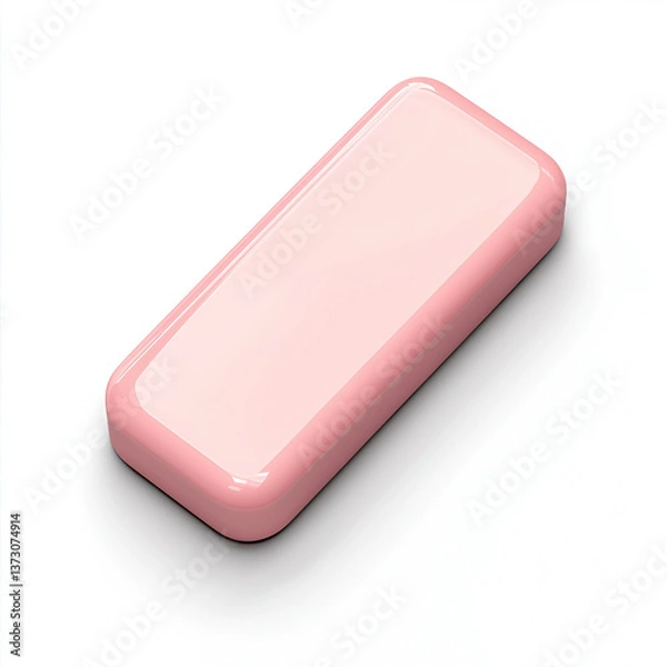 Obraz A sleek, blush-pink rectangular case, perfect for holding precious keepsakes or delicate treasures, sits elegantly on a bright white background.