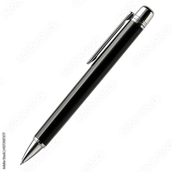 Obraz A black pen, isolated on clear PNG background