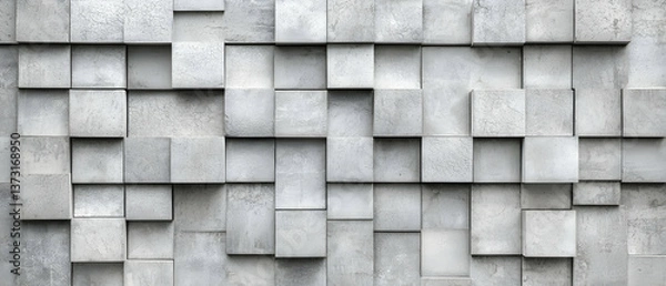 Fototapeta Gray Concrete Cubes Texture Background