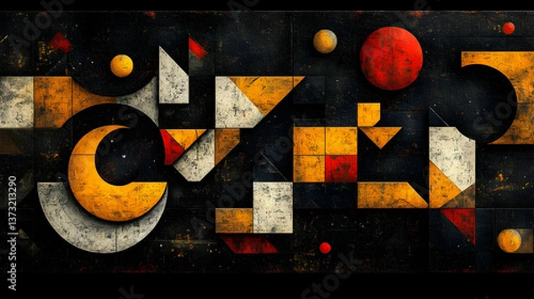 Fototapeta Abstract geometric shapes pattern design