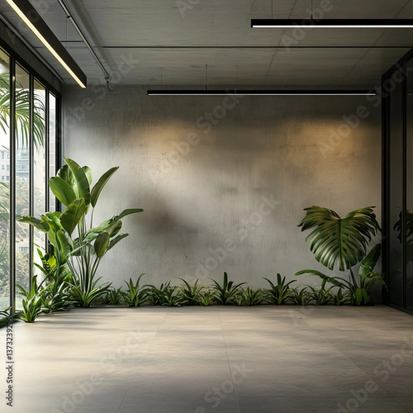 Obraz 식물, home, 방, green, 실내, 윈도우, 데코, flower, 네이처, 벽, 인테리어, 월데코, 회색, 