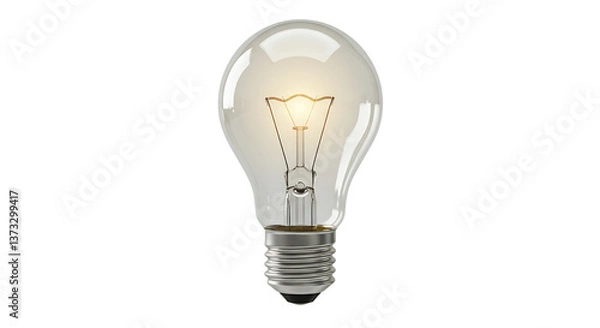 Fototapeta light bulb isolated  on white background 