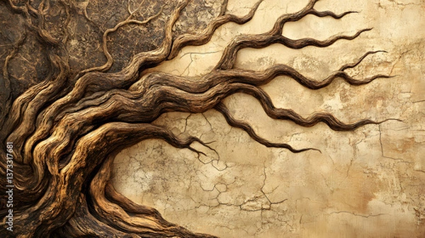 Fototapeta texture, old, stone, abstract, rock, brown, nature, wall, surface, pattern, wood, textured, rough, tree, grunge, paper, bark, natural, vintage, closeup, aged, dirty, art, material, ancient