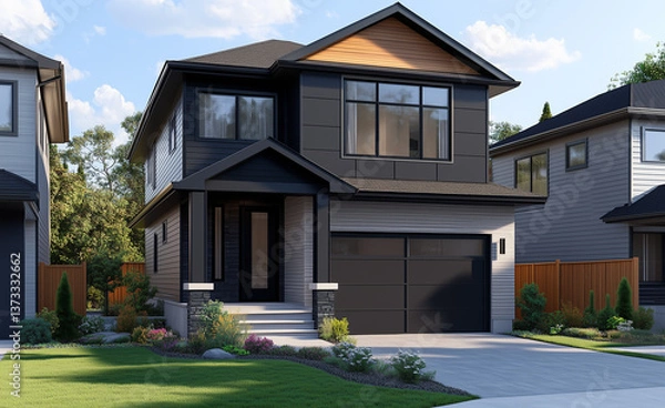 Obraz 住宅イメージ　モダンな戸建て住宅