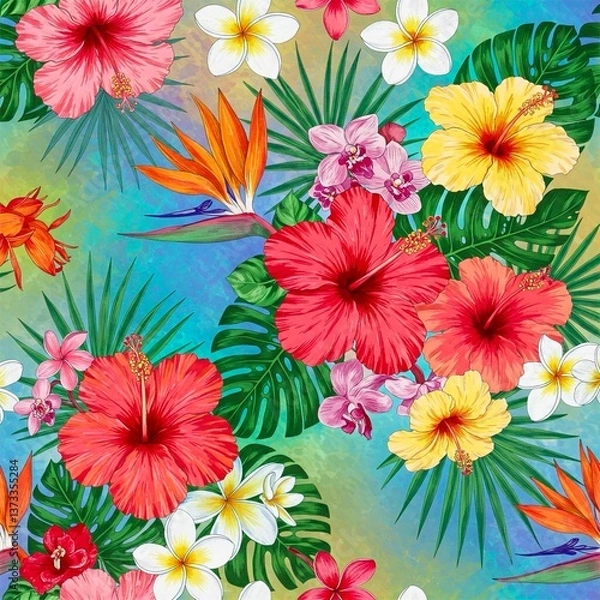 Obraz floral background with flowers