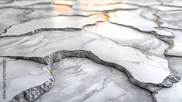 Obraz white rock slate countertop texture bright engineered quartz stone slab surface abstract seamless background