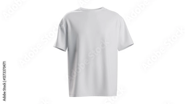 Fototapeta white T-shirt isolated on white background. 3D Rendering