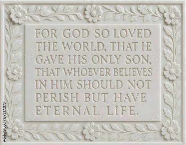 Obraz John 3:16 on marble