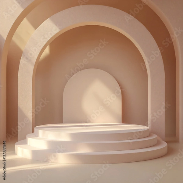 Fototapeta  minimalist product display,