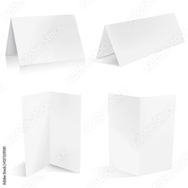 Fototapeta Brochure template and paper table card