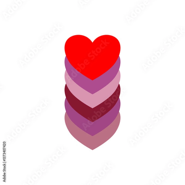 Obraz heart on white background,vector