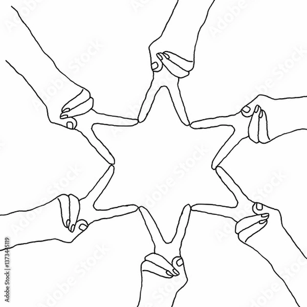 Obraz This is a pixel design illustrating the concept of friendship with an icon symbolizing unity, togetherness, and happiness, perfect for celebrating Happy Friendship Day.
