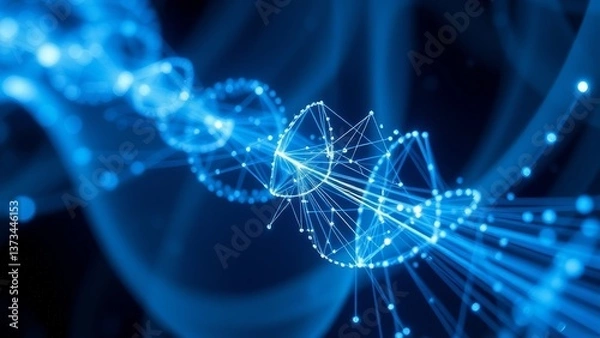 Fototapeta Blue technology network