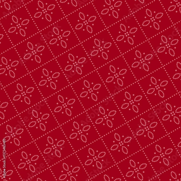 Obraz Seamless Pattern of Luxury Red Indian Bandhani