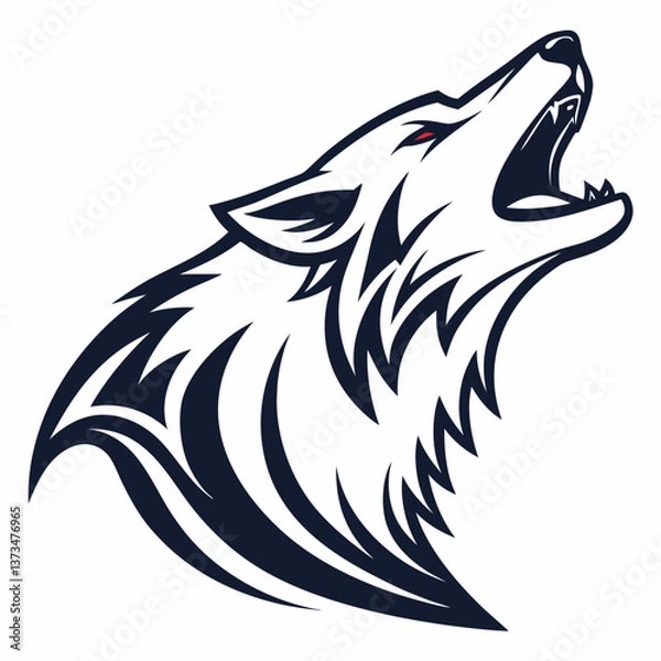 Obraz wolf tribal tattoo