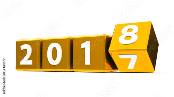 Fototapeta Gold cubes 2018