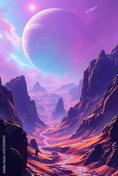 Obraz sunrise over the mountains