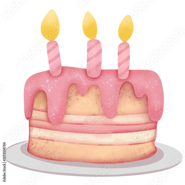 Obraz birthday cake with candles