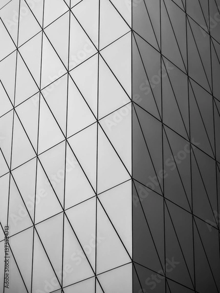Obraz Geometric line pattern Architecture details Modern building wall facade