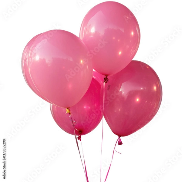 Obraz Pink Balloons on Transparent Background