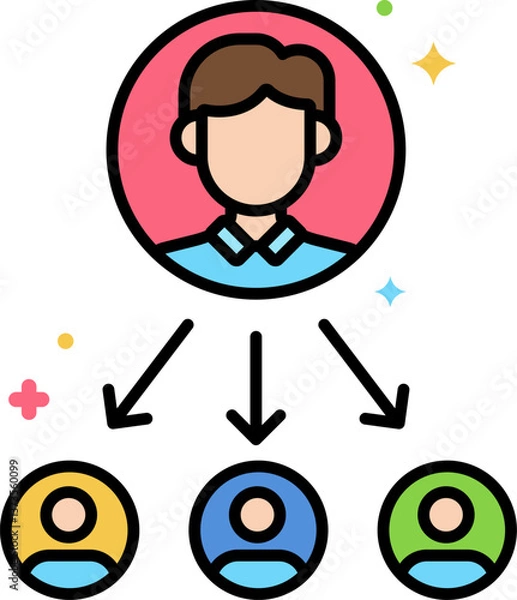 Fototapeta delegate Illustration on a white background.