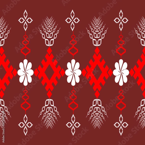 Fototapeta The geometric ethnic pattern of traditional style. Navajo, America Indian patterns. Design for background, wallpaper, clothing, wrapping, Batik, fabric, and prints. Vector illustration.