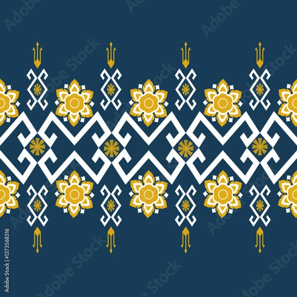 Fototapeta The geometric ethnic pattern of traditional style. Navajo, America Indian patterns. Design for background, wallpaper, clothing, wrapping, Batik, fabric, and prints. Vector illustration.