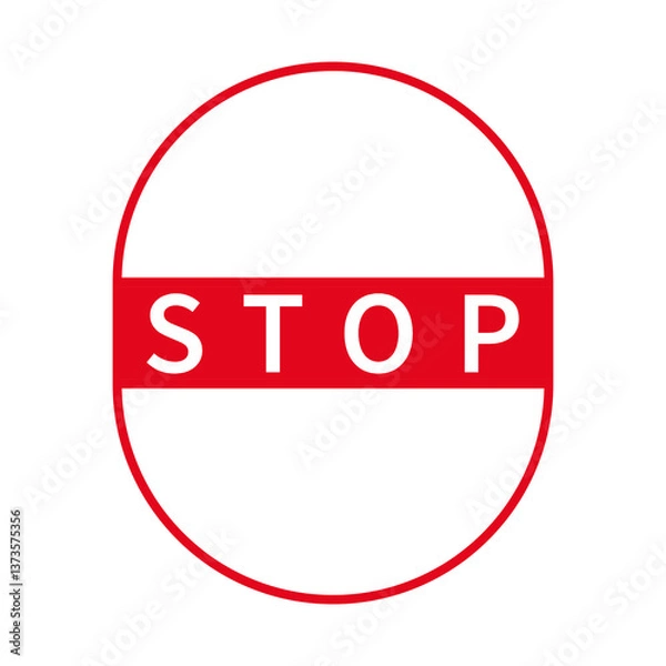 Fototapeta red stop sign icon isolated on transparent png	